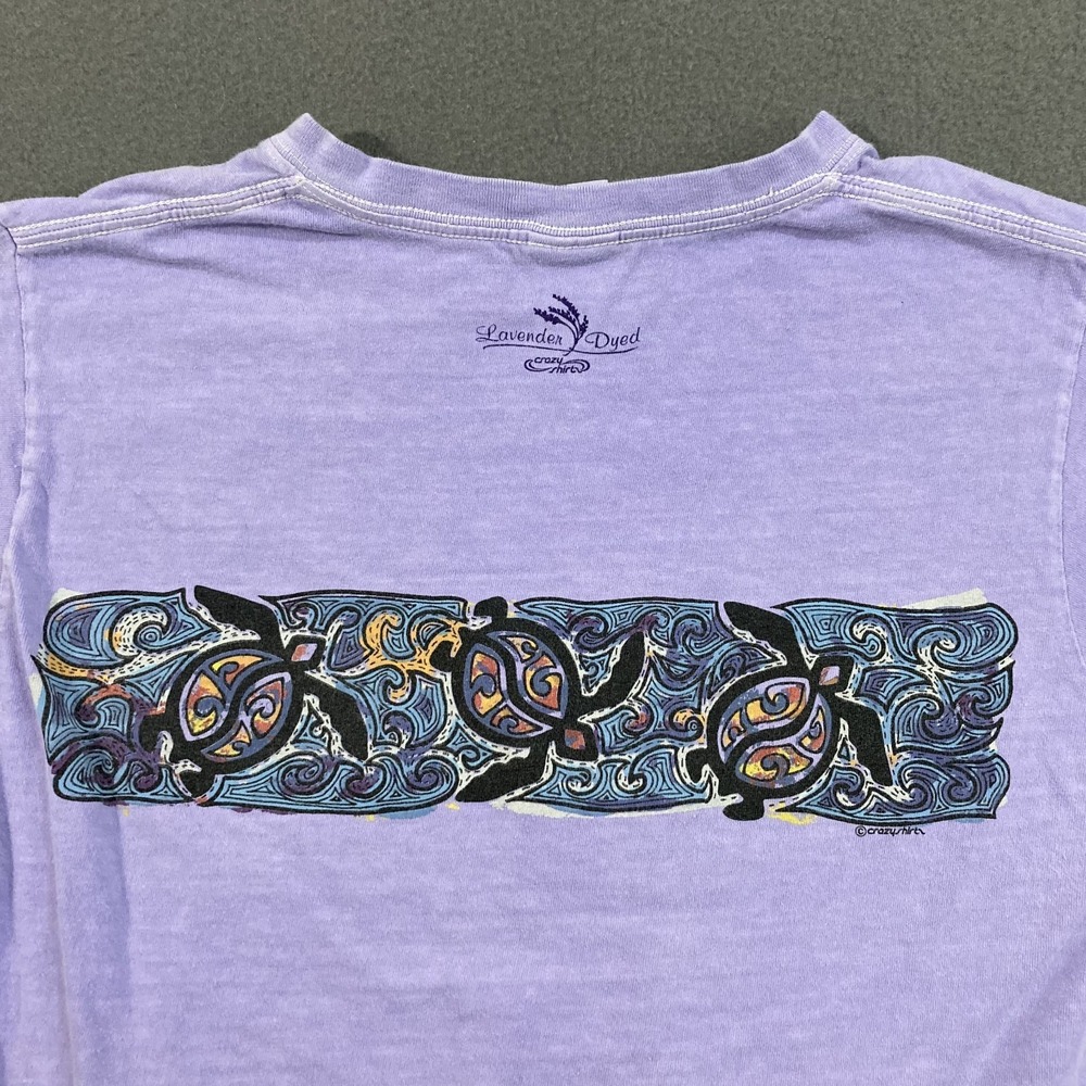 Vintage Crazy Shirts Womens M Honu Turtle T-Shirt Purple Lavender Dyed Graphic - Picture 12 of 16
